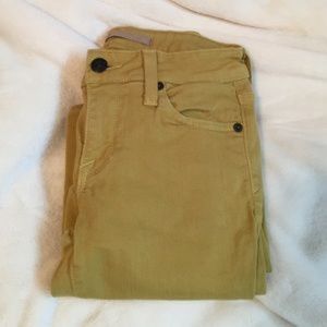 Vince olive green/yellow jeggings (size 24)